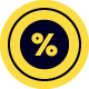 A percentage icon