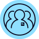 An icon showing the team of ATB business advisors here to support you