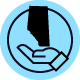 An icon showing a hand and the Alberta province showing our local connection