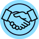 An icon of a handshake