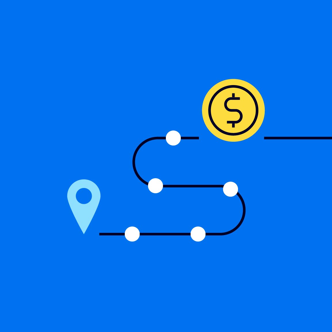 A graphic showing your savings growing towards your goal