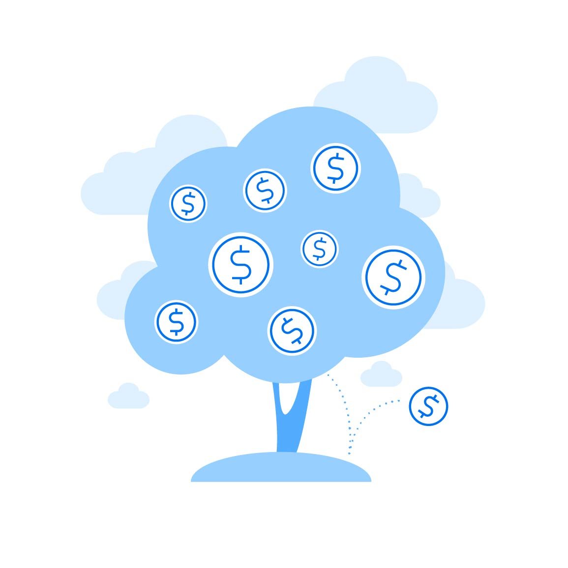 illustrated money tree