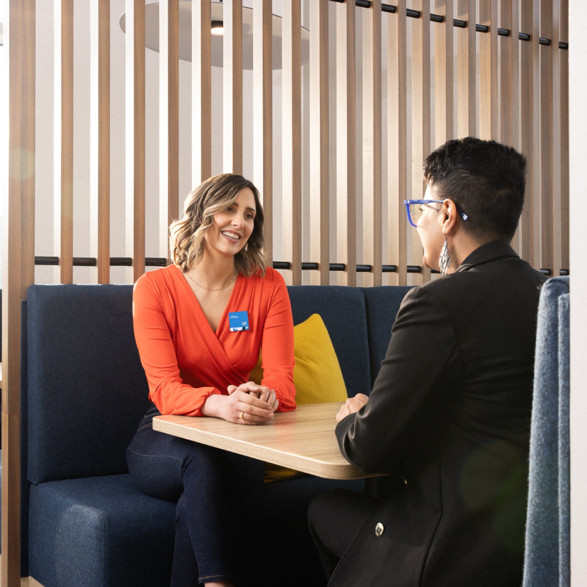 An everyday banking advisor meeting with a client.