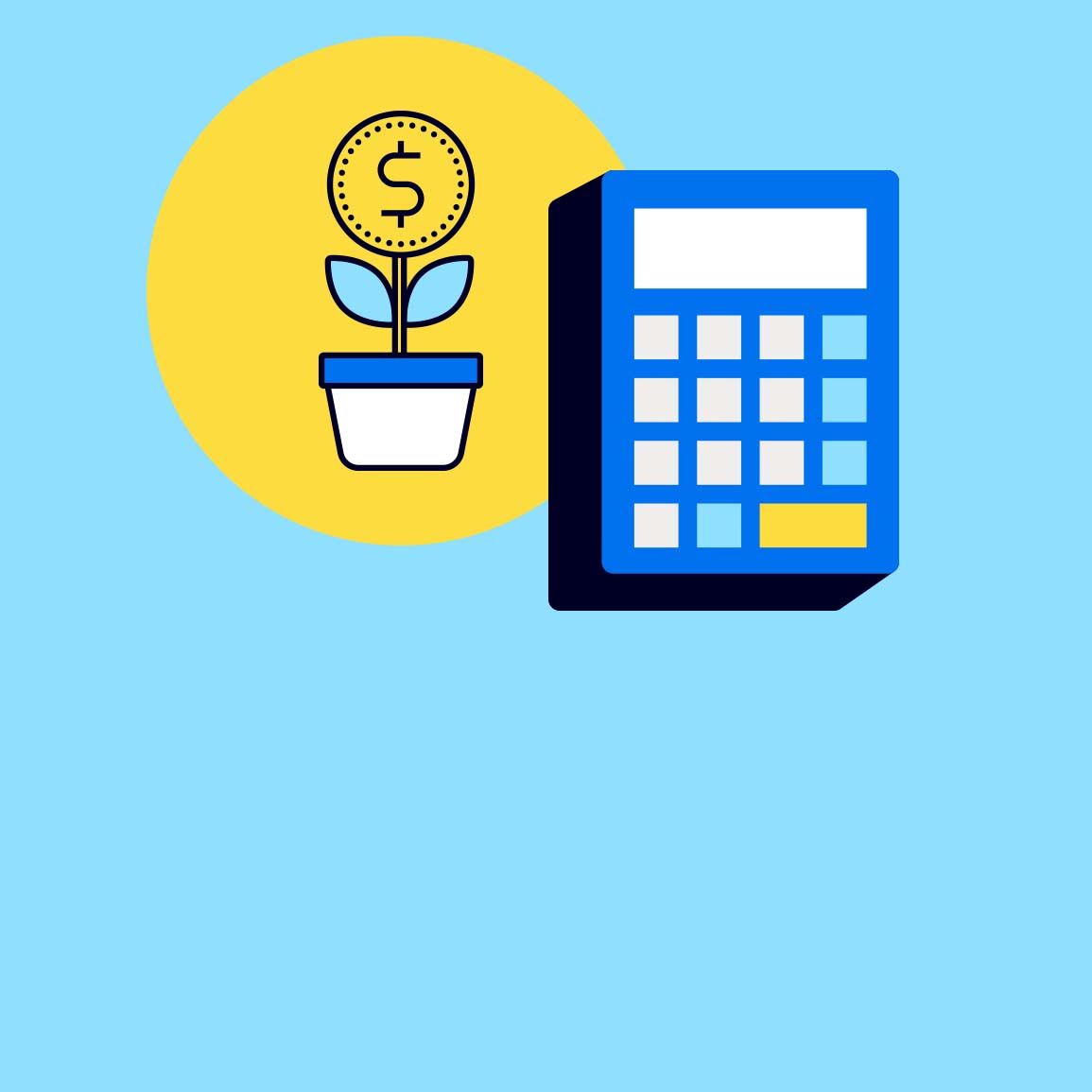 A calculator and a Growing plan